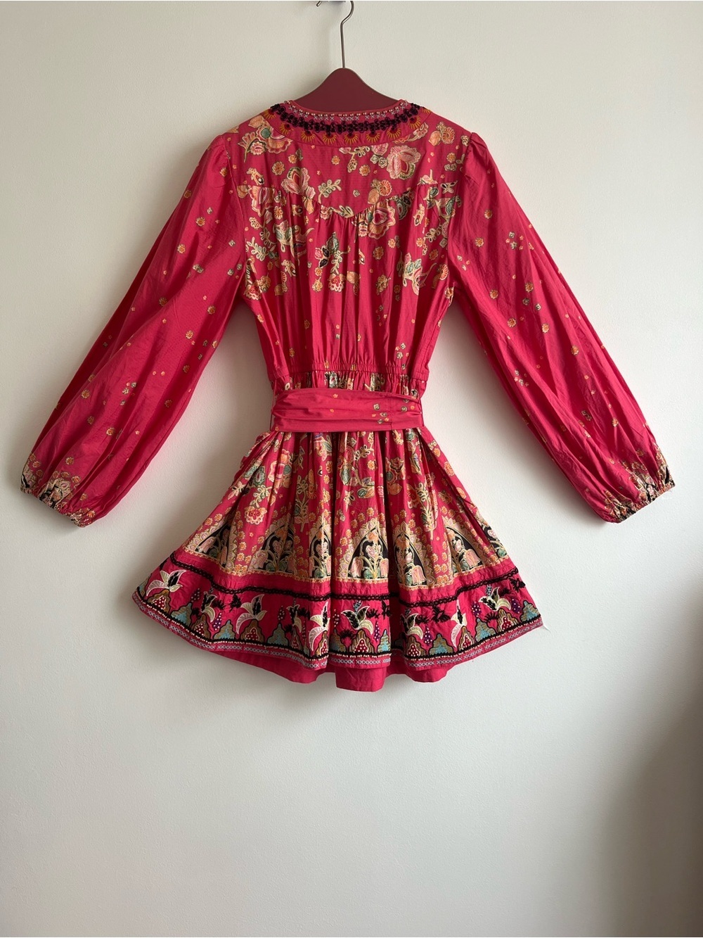 Anthropologie Raquel Embroidered Mini Dress in Pink Combo - Picture 11 of 16